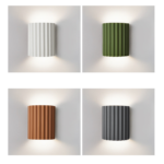 Modern Half-Circle Resin Wall Sconce For Living Room