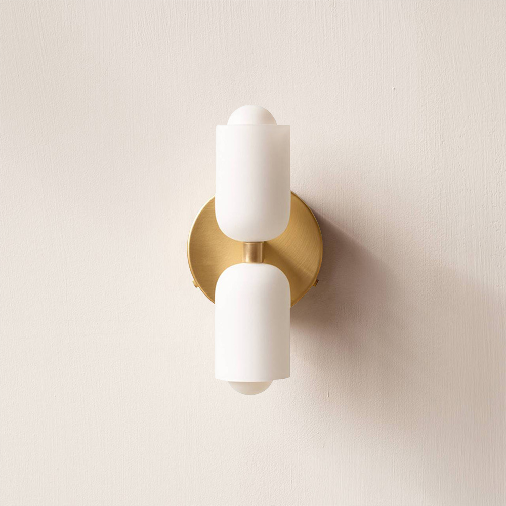 Modern Creamy Double Heads Wall Sconce