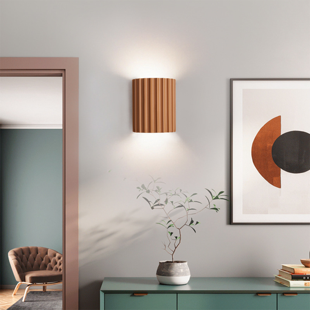 Modern Half-Circle Resin Wall Sconce For Living Room