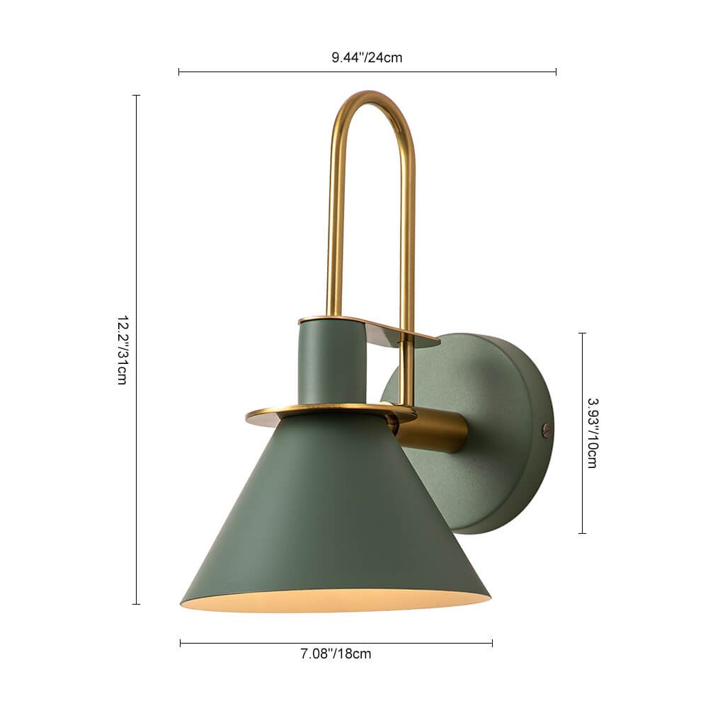 Single Cone Mid-century Wall Light Wall Sconce