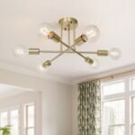 6-light Semi Flush Sputnik Light Fixture