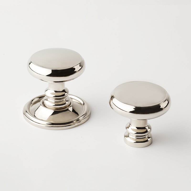 Seine Cabinet Knob | Polished Silver & Champagne Gold Round Knob for  Drawers & Dressers, Modern Hardware with Optional Backplate - Jolee Home