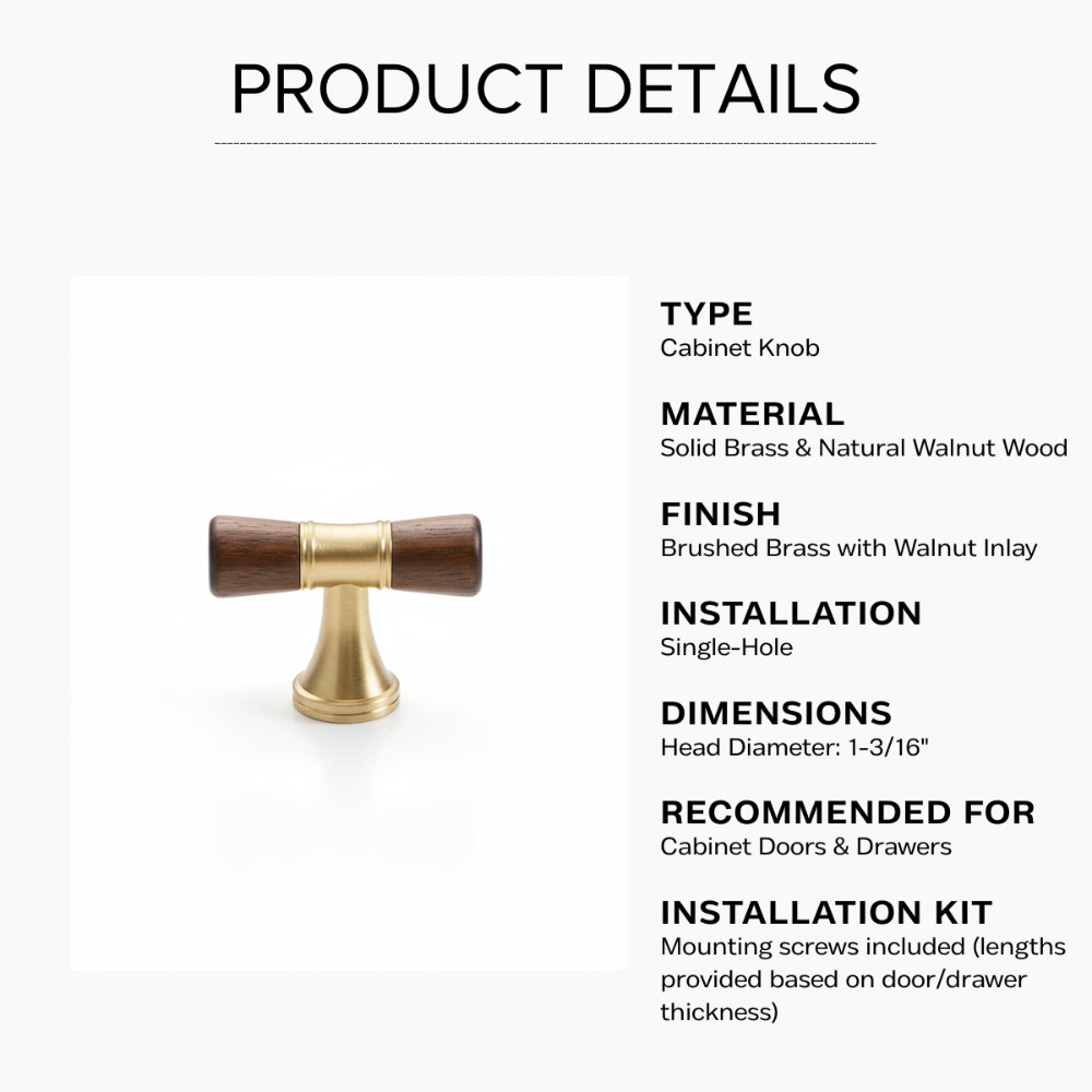 Axis T-Bar Cabinet Knob