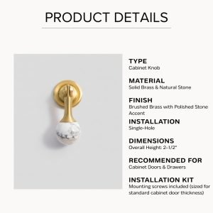 Venus Drop Cabinet Knob