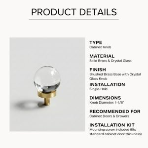 Astral Crystal Glass Cabinet Knob