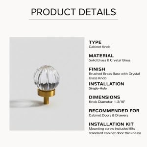 Ether Crystal Glass Cabinet Knob