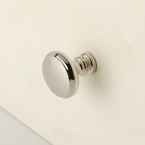Seine Cabinet Knob | Polished Silver & Champagne Gold Round Knob for Drawers & Dressers, Modern Hardware with Optional Backplate